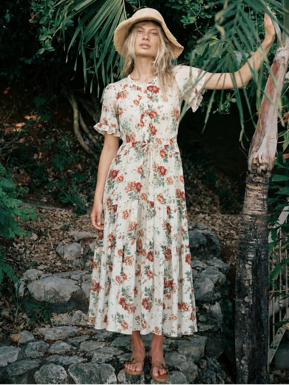 Christy Dawn Elle Floral Crepe Dress